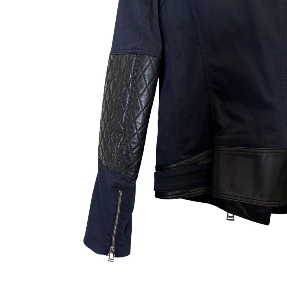 Women’s Belstaff Black Quilted Leather Moto Jacket sz EU 40/M - Picture 7 of 16